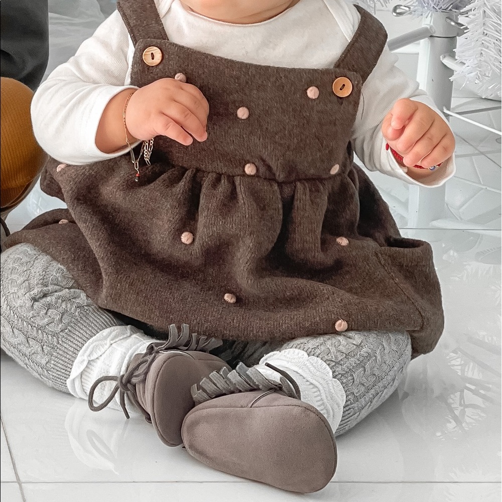 Zara Baby Girl Wool Chocolate Dress